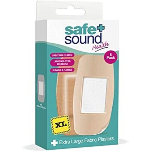 Safe & Sound Health Extra Large Fabric Plasters 6 Pack