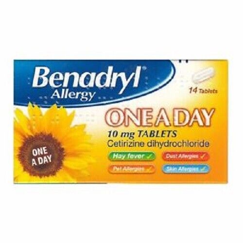 Benadryl Allergy & Hayfever One A Day Tablets 14 Tablets 10mg