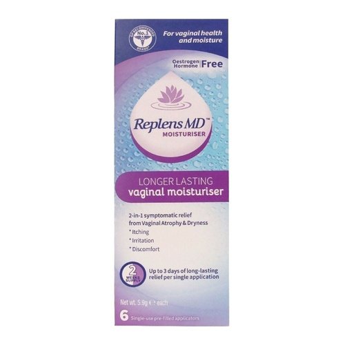 Replens Md Longer Lasting Vaginal Moisturiser - 6 Single Applicators