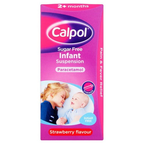 Calpol Infant 2+ Months Sugar Free Strawberry Flavour Oral Suspension - 100ml