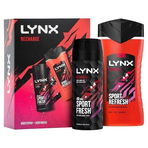 Lynx Recharge Duo Gift Set Bodyspray 150ml & Bodywash 225ml