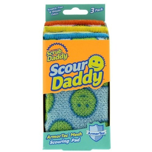 Scrub Daddy Scour Armortec Scratch Free Mesh Multi Surface Scouring Pad 3pk