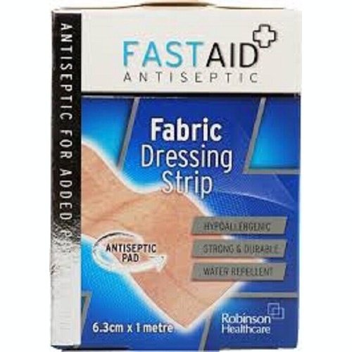 Fast Aid Antiseptic Fabric Dressing Strip 6.3cm X 1m