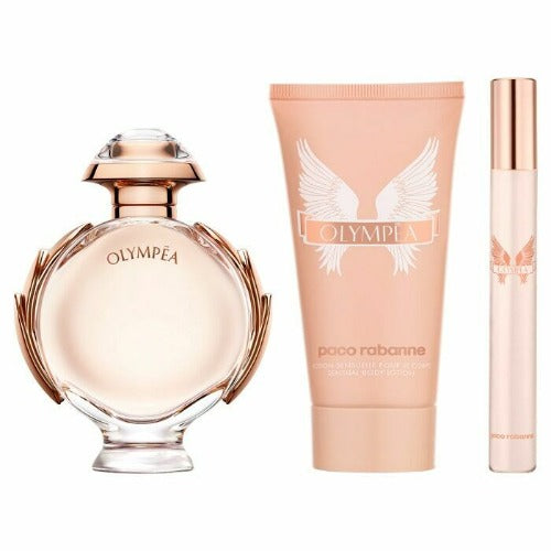 Paco Rabanne Olympea 50ml Eau De Parfum + 75ml Body Lotion + 10ml Eau De Parfum Gift Set 2022