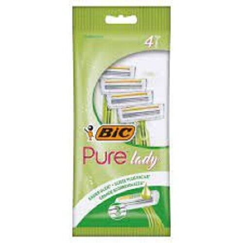 Bic Pure Lady Aloe Vera Disposable Shaving Razor Pack Of 4