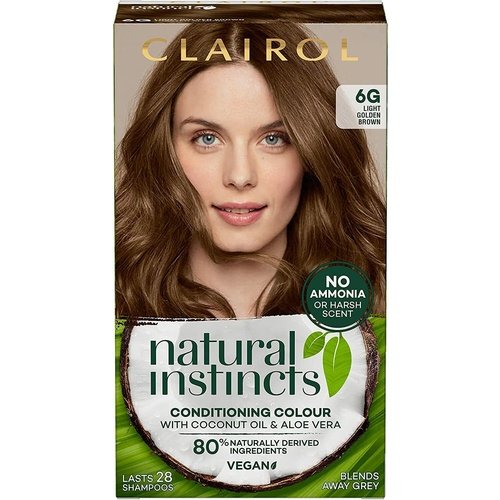 Clairol Natural Instincts Hair Color Dye No Ammonia 6G Light Golden Brown