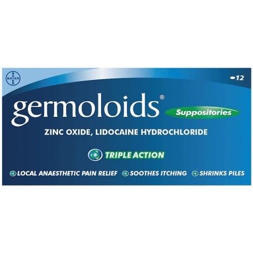 Germoloids Triple Action Suppositories For Piles - 12