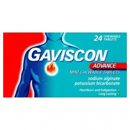 Gaviscon Advance Mint 24 Chewable Tablets