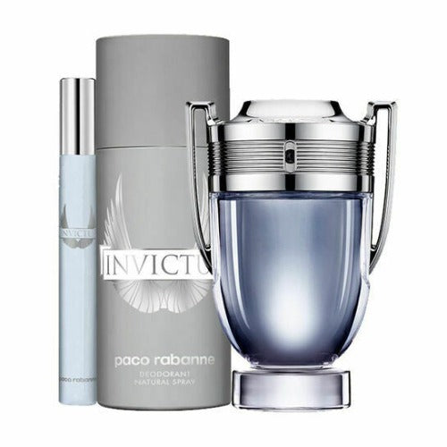 Paco Rabanne Invictus 100ml Edt Spray +10ml Edt 150ml Deodorant Spray