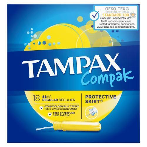 Tampax Compak Protective Skirt Regular Pack Of 18