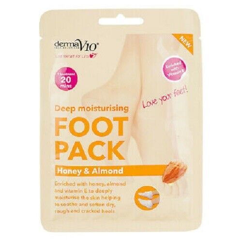 Derma V10 Deep Moisturising Foot Pack Honey & Almond