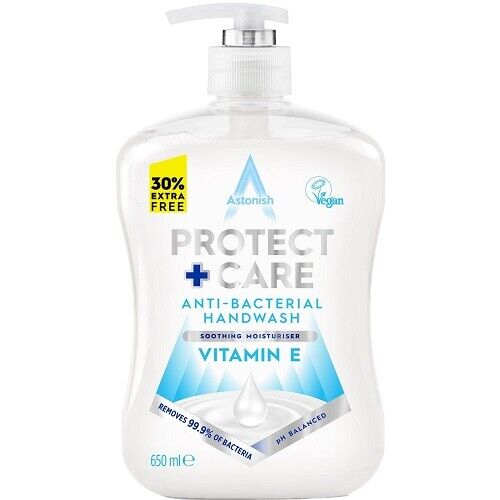 Astonish Protect + Care  Antibacterial Handwash With Vitamin E 650ml