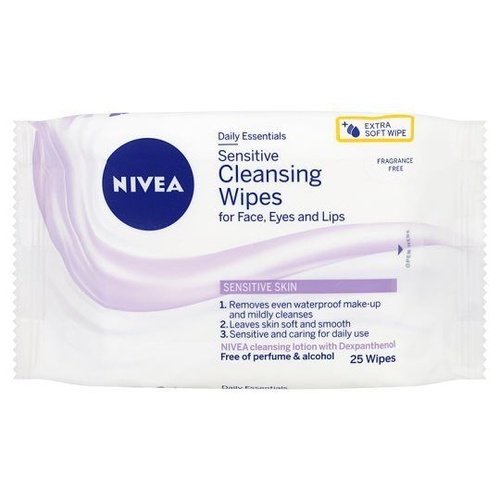 Nivea Sensitive Facial Cleansing Wipes - 25 Wipes