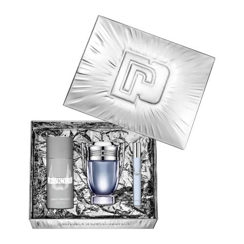 Paco Rabanne Invictus 100ml Edt Spray +10ml Edt 150ml Deodorant Spray