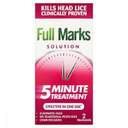 Full Marks Head Lice Solution 2 Treatments 100 Ml Kills Nits Eggs Lice