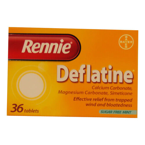 Rennie Deflatine Sugar Free Mint Tablets - 36