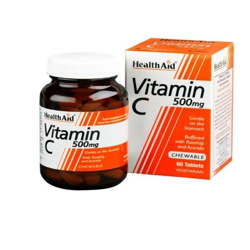 Health Aid Vitamin C 500mg Chewable - 60 Tablets