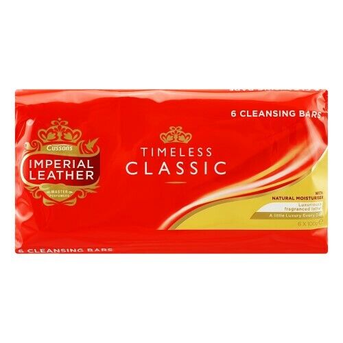 Imperial Leather Classic  6 Cleansing Bars With Natural Moisuriser