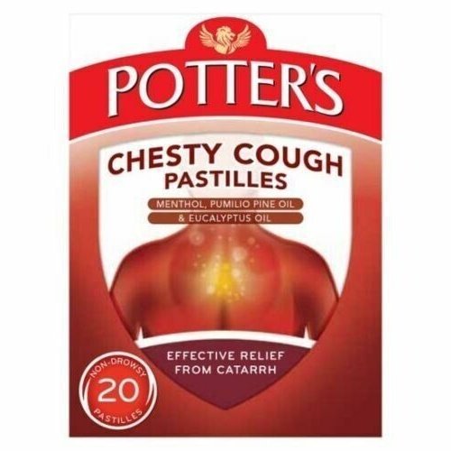 Potters Chesty Cough Pastilles Effective Relief From Catarrh - 20 Pastilles