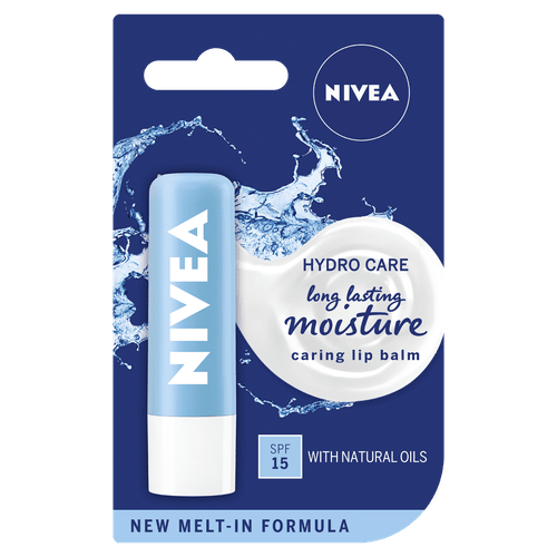 Nivea Hydro Care Long Lasting Moisture Caring Lip Balm 15 Spf 4.8g