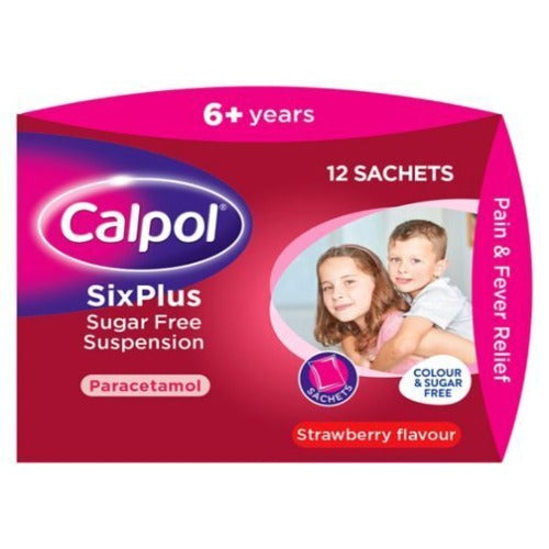 Calpol Six Plus Sugar Free Suspension - 12 Sachets (MAX 1 PER ORDER)