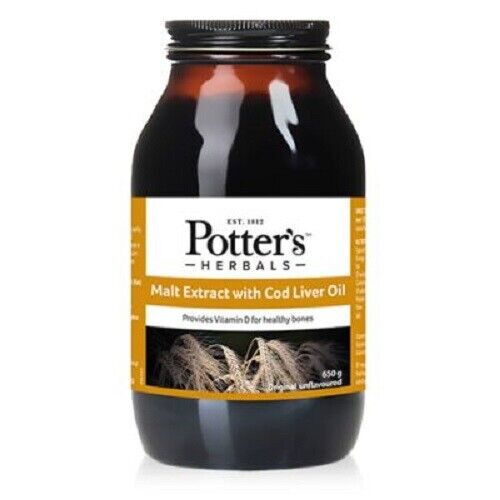 Potters Herbals Malt Extract With Cod Liver Oil Unflavoured 650g