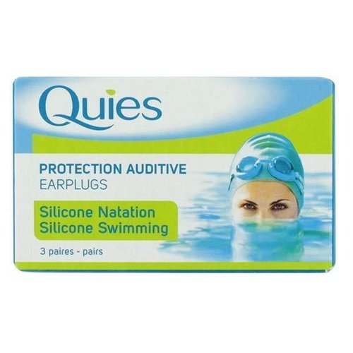 Quies Silicone Swimming Earplugs - 3 Pairs *