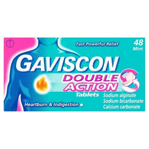 Gaviscon Double Action Mint Tablets - 48 Tablets