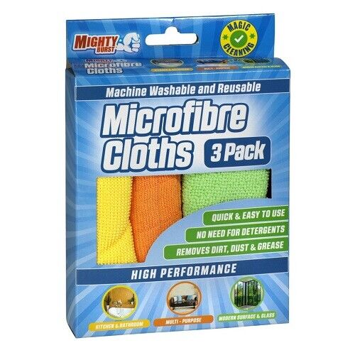 Mighty Burst Microfibre Cloths 3 Pack