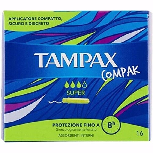 Tampax Compak  Applicator Tampons Super Pack Of16