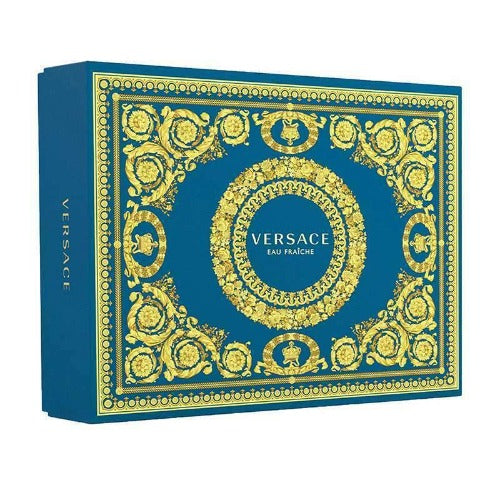 VERSACE MAN EAU FRAICHE 100ML EDT + 10ML EDT + WASHBAG BRAND NEW GIFT SET - LuxePerfumes