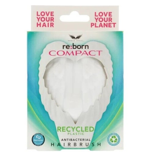 Tangle Angel Reborn Compact Antibacterial Hairbrush-white