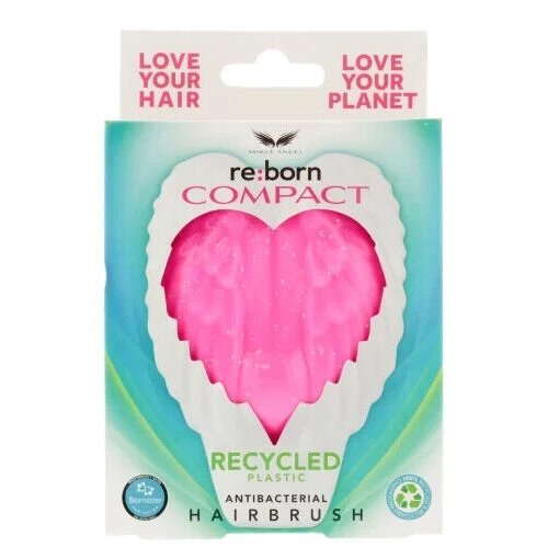 Tangle Angel Reborn Compact Antibacterial Hairbrush - Pink