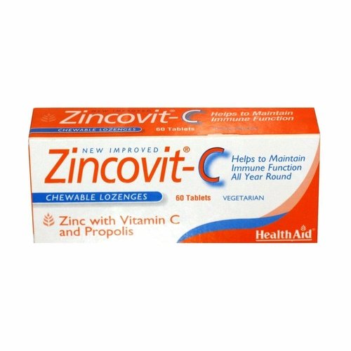 Health Aid Zincovit-c Zinc With Vitamin C And Propolis 60 Tablets