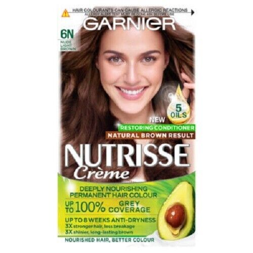 Garnier Nutrisse Creme 6n Nude Light Brown Hair Colour
