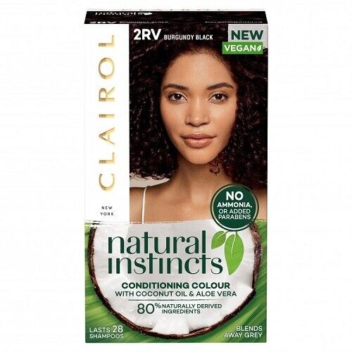 Clairol Natural Instincts Hair Color Dye No Ammonia 2RV Burgundy Black