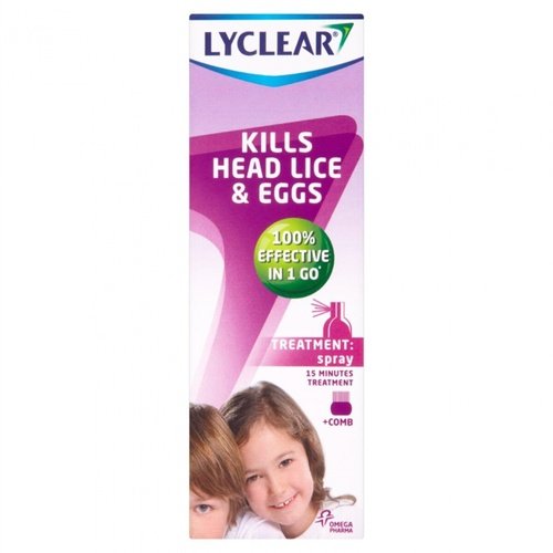 Lyclear Lice & Eggs Treatment Spray + Comb - 100ml