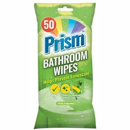 Prism Bathroom Clening Wipes Free Fragrance 50 Wipes