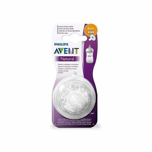 Avent Classic+ Bpa Free 6m+ - 2 Fast Flow Teats