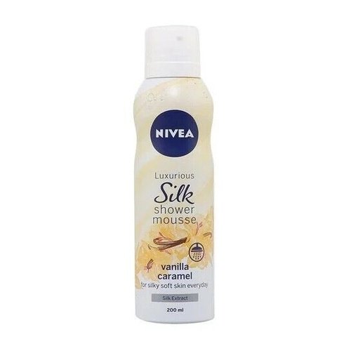 Nivea Luxurious Silk Shower Mousse Vanilla Caramel Silk Extract  200ml