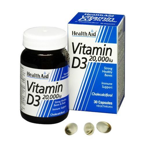 Health Aid Vitamin D3 20,000iu - 30 Capsules