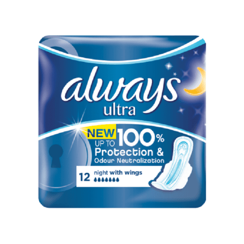 Always Night 100% Protection 12 Pads With Wings