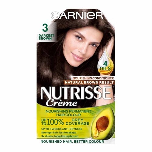 Garnier Nutrisse Creme 3 Darkest Brown Hair Colour