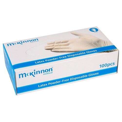 Mckinnon Medical Latex Powder Free Disposable Gloves-size S