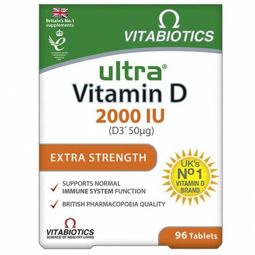 Vitabiotics Ultra Vitamin D  2000iu  Extra Strenght - 96 Tablets