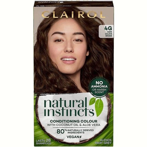 Clairol Natural Instincts Hair Color Dye No Ammonia 4g Dark Golden Brown