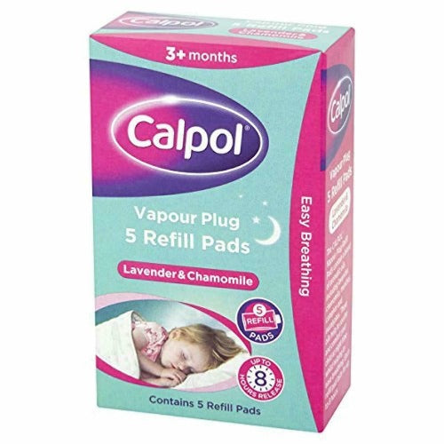 Calpol Vapour Plug Refills Lavender Chamomile Easy Breathing 5 Pads