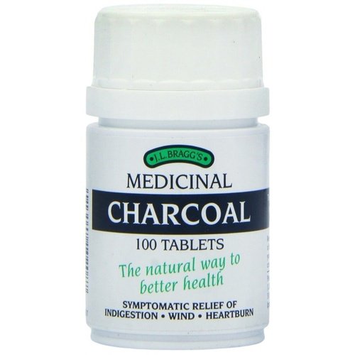 J.l Braggs Medicinal Charcoal Tablets For Indigestion - 100