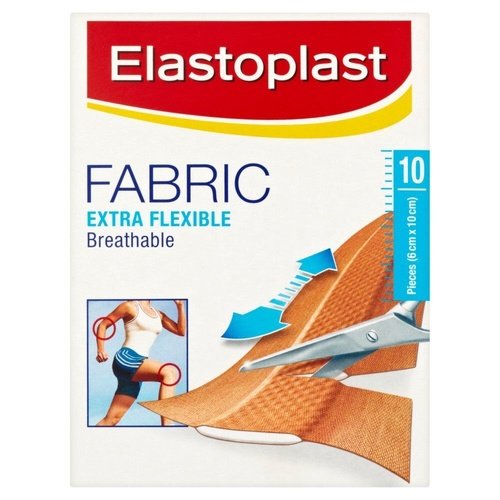 Elastoplast Fabric - 10 Strips (6cm X 10cm) *