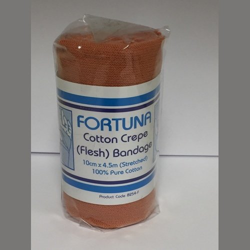 Fortuna Cotton Crepe (flesh) Bandage 10cm X 4.5m Stretched